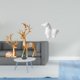 thumbnail image 2 of Escultura De Reno De Porcelana Europea, Coleccionable, Artesanal, Adorno Decorativo De Mesa Para Sala De Estar, Oficina, Interior, Armario, Chimenea., 2 of 8