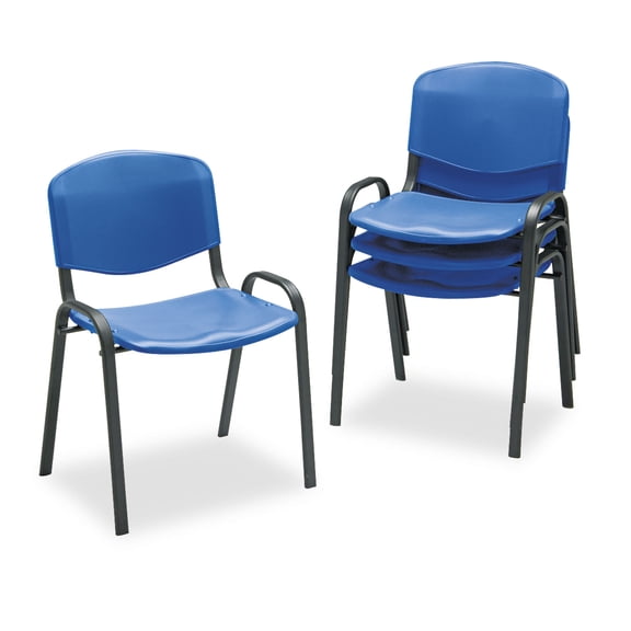 Safco Stacking Chair in Blue (Set of 4)