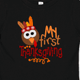 thumbnail image 4 of Inktastic My 1st Thanksgiving Cute Turkey with Feathers Boys or Girls Baby T-Shirt, 4 of 5