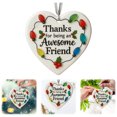 thumbnail image 1 of Heartfelt Friendship Keepsake Ceramic Hanging Ornament for Lasting Decorative Sea Glass Art, 1 of 5