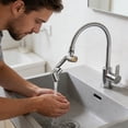 thumbnail image 3 of Plumbing Fittings 1080° Rotating Faucet Extender Upward Facial Mist Four Modes Built-In Water Saving Universal for Bathroom Kitchen Stainless Steel Proof Adjustable, 3 of 3