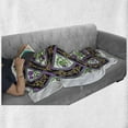 thumbnail image 6 of Scotland Soft Flannel Fleece Blanket, Celtic Traditional Royal Pattern with Flowers Thistle Culture Ornamental Art, Cozy Plush for Indoor and Outdoor Use, 60" x 80", Pink Black Green, by Ambesonne, 6 of 6