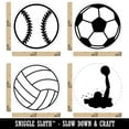 thumbnail image 2 of Soccer Softball Volleyball Water Polo Rubber Stamp Set for Scrapbooking Crafting Stamping - Mini 1/2 Inch, 2 of 7