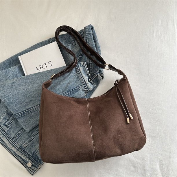 Bolso bandolera retro de gran capacidad y alto valor esmerilado, nuevo bolso de mano para uso diario de invierno 2025, combinable con todo.