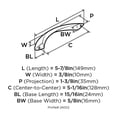 thumbnail image 6 of Essential'Z 5-1/16 in (128 mm) Center-to-Center Antique Nickel Cabinet Pull, 6 of 7