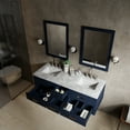 thumbnail image 4 of Castor 60 in W Blue Double Bath Vanity and Carrara Marble Top, 4 of 11