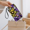 thumbnail image 7 of Colorful Leopard Print Wallet for Womens PU Leather Zip Around Wallers Clutch Wristlet Travel Long Purse, 7 of 7