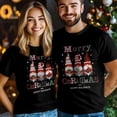 thumbnail image 3 of Camisetas informales de manga corta con diseño de gnomo de Papá Noel para hombre, camisetas gráficas, 3 of 8