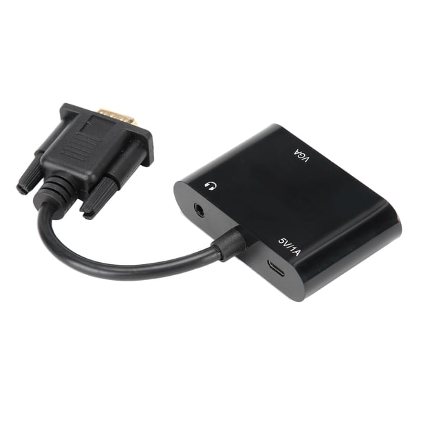 Adaptador, convertidor de potencia 3 en 1, adaptador vga a, fácil de instalar duradera para el proyector de televisión juegos de juego en casa