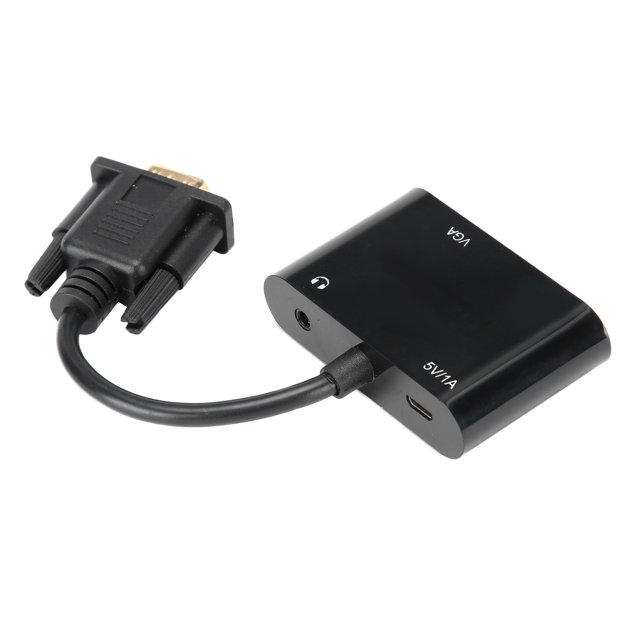 Adaptador, convertidor de potencia 3 en 1, adaptador vga a, fácil de instalar duradera para el proyector de televisión juegos de juego en casa