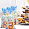thumbnail image 4 of 100Pack Bear Treats Cellophane Bags Baby Shower Favor Bags Blue Teddy Treat Bags with 100 Gold Twist Ties for Baby Shower Birthday Party, 4 of 7