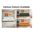 thumbnail image 6 of Sxbhfuj Sectional Sofa for living room, Teddy Velvet Sofa with Removable Cushion, Comfortable loveseat couches, Suitable for Small Apartments, Living Room, Orange, 6 of 6