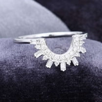 Jewelerix Best Women Proposal 2 CT Baguette Cut Stylish White Gold Moissanite Diamond Engagement Ring Royal Surprise Gift For Sister