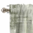 thumbnail image 4 of Collage Art Curtain Valances Set Abstract Green Oil Painting Texture Retro Kitchen Curtains 36&nbsp;inch Length Rod Pocket Valance and Tiers 3 Piece Set Small Bedroom Bathroom Laundry Decor, 4 of 9