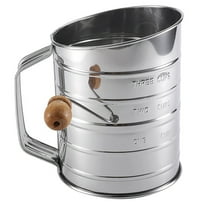 HOOWIFFY Stainless Steel Flour Sifter with Handle for Home and Restaurant Use 1Pack