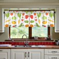 thumbnail image 3 of Yayeee Kitchen Curtains Tier Set of 2 Light Filtering 57"x36" Over Sink Window Panels, White Vegetables Pattern, 3 of 7
