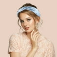 thumbnail image 2 of Unique Bargains Faux Pearl Knotted Headband Bling Twisted Faux Pearl Headband Faux Pearl Top Knot Hairband Blue, 2 of 7