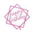 thumbnail image 1 of Square Happy Birthday Cake Topper Acrylic Insert Cake Card DIY Glitter Cupcake Smash Candle Stick, 1 of 9