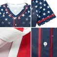 thumbnail image 4 of Evdexr 250 Anniversary Usa Jerseys for Woman Short Sleeve Red Blue and White Independence Day Jersey Shirts 1776 2026 Loose Forth Of July Baseball Shirts M, 4 of 7