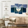 thumbnail image 4 of Elephant Stock Ocean Heart Wave Wall Art - Horizontal Multi Panel Canvas - Living Room Wall Decor - Beach Multi Panel - Teal And Blue Decor - 24" x 14", 4 of 4
