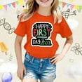 thumbnail image 2 of LEKDFST Kindergarten Graphic Tees for Kids Girls Boys Back to School T-Shirts Watch Out Kindergarten Here I Come Graphic Tops Orange 4-5 Years, 2 of 4