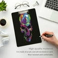 thumbnail image 4 of FMSHPON Skull in Color Paint Clipboard Hardboard Wood Nursing Clip Board and Pull for Standard A4 Letter 13x9 inches, 4 of 7