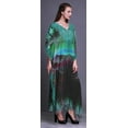 thumbnail image 2 of Phagun Artistic Waves Abstract Womens Long Beach Kaftan Beachwear Bikini Coverup Maxi Dress-XL-3X, 2 of 5