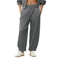 thumbnail image 2 of Hrsba Mens Exercise Pants,Elastic Waist Solid Color Summer Casual Lightweight Breathable Long Pants, 2 of 5