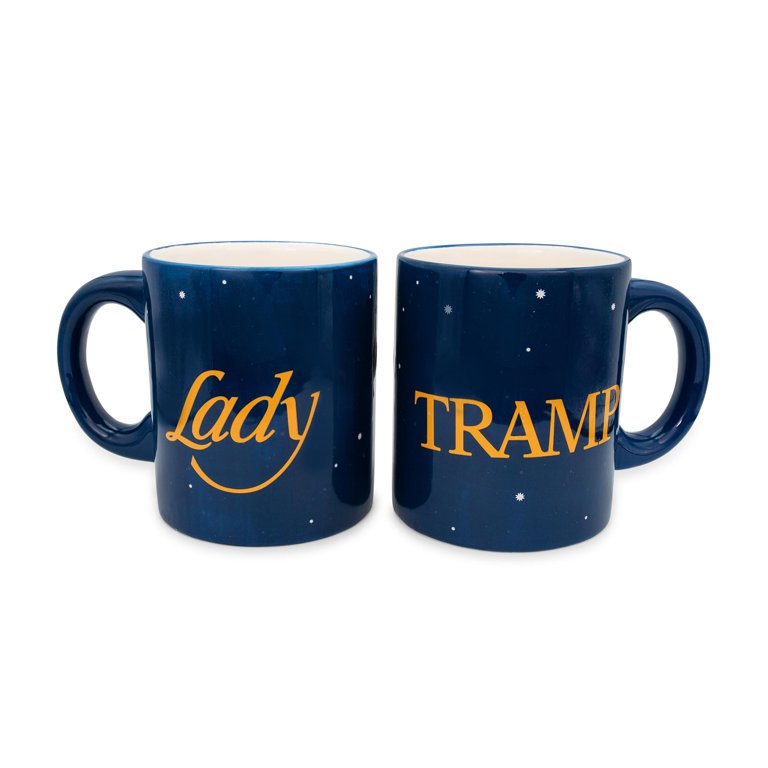 Personalized Blue His and Hers Beauty & The Beast Coffee Mugs Set