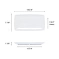 thumbnail image 2 of Excellante Classic white extra heavy weight melamine dinnerware collection 20" x 8" tray, 1 3/8" deep, comes in dozen, 2 of 3