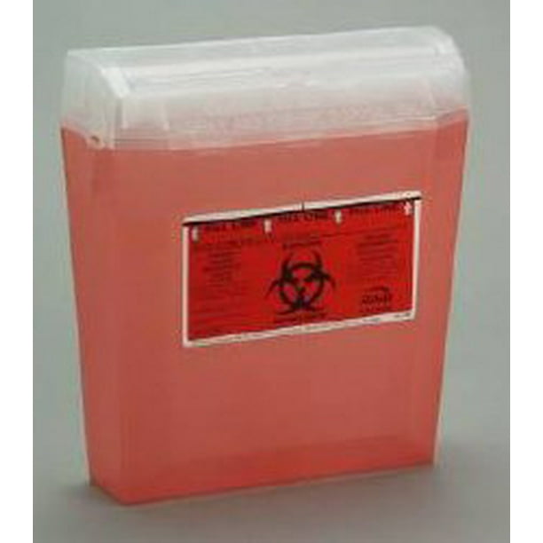 Wall Safe Sharps Container, 1Piece 12 H X 11 L X 41/4 W Inch 5 Quart