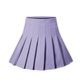 thumbnail image 2 of hirigin Female Skirt Solid Color High Waist Pleated Skirt Leisure Wear, 2 of 3