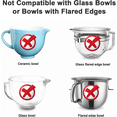 thumbnail image 2 of Pouring Chute for KitchenAid Stand Mixer Metal Bowl, Durable Stainless Steel Flour and Liquid Pouring Shield Guard, 2 of 6
