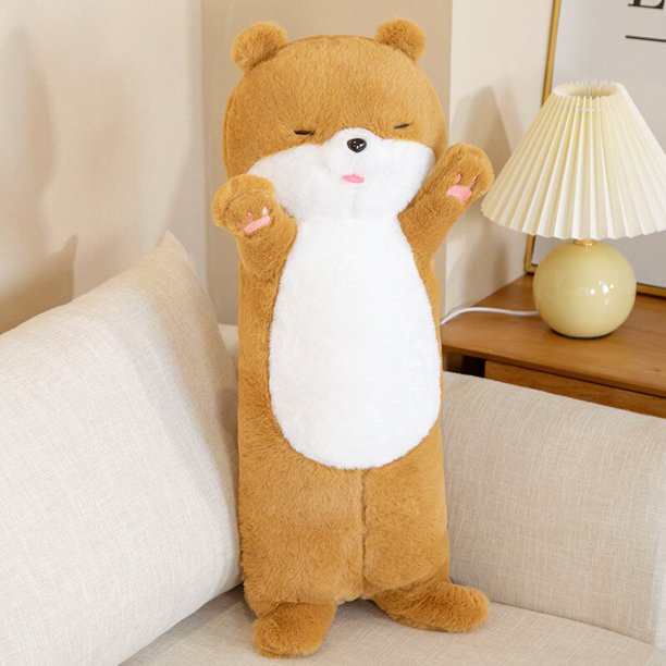 80cm Cartoon / Cute / Soft / Otter Plush Toy / Simulated Standing Posture Long Otter Plush Pillow / Children's Birthday GiftWhite80cm Deng Xun unisex