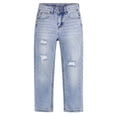 thumbnail image 1 of KIDSCOOL SPACE Boys Jeans,Big Kid Elastic Band Inside Ripped Denim Pants,Light Blue,7-8 Years, 1 of 8