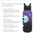 thumbnail image 6 of Simple Modern 18oz Summit Water Bottles with Straw Lid - Vacuum Insulated Tumbler Double Wall Travel Mug 18/8 Stainless Steel Flask - Ombre: Violet Sky, 6 of 7