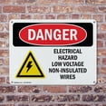 thumbnail image 4 of (2 Pack) Electrical Hazard Low Voltage OSHA Danger Sign 18 Inch X 12 Inch Plastic Sign, Weather Resistant, UV Protected for Workplace, Business, and Construction Site, Made in the USA, 4 of 8