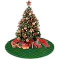thumbnail image 4 of 36 48 Inch County Wexford Irish Tartan Traditional Christmas Tree Skirt Rustic Xmas Tree Holiday Decorations, 4 of 4