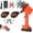 No pole+2 Batteries, variant on 21V Cordless Mini Tiller Cultivator -235RPM with 4 Rows of Tines, 2x1.5Ah Batteries Charger, 4 Inch Hand Tiller Garden Tool, Electric Garden Tiller for Lawn/Soil Cultivation
