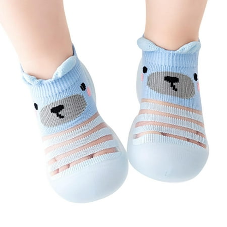 

TAIAOJING Toddler First Walker Sock Shoes Infant Boys Girls Animal Prints Cartoon Breathable Mesh The Floor Prewalker Non-Slip Shoe