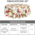 thumbnail image 4 of Fall Leaf Round Tablecloth 60 Inch Thanksgiving Autumn Leaves Decorative Harvest Table Cloth Polyester Fabric Maple Leaf Season Table Cover for Home Kitchen Outdoor Indoor Party, 4 of 6