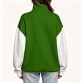 thumbnail image 5 of Womens Half Zip Up Hoodie, Color Blocking Fleece Oversized Cute Sweatshirt, Half-zip Zipper Hoodies for Women,Stand Collar Sweatshirts,Comfy Pullover with Pocket,Fall Clothes,Winter Outfits, 5 of 6