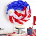 thumbnail image 4 of Patriotic Bald Eagle Mesh Wreath, Decorative Front Door Hanging Ornament for 4th Of July, Independence Day Festivals, for Porch/Window/Wall/Home Indoor Outdoor Holiday Decorative Wreath, 16*16in,, 4 of 6