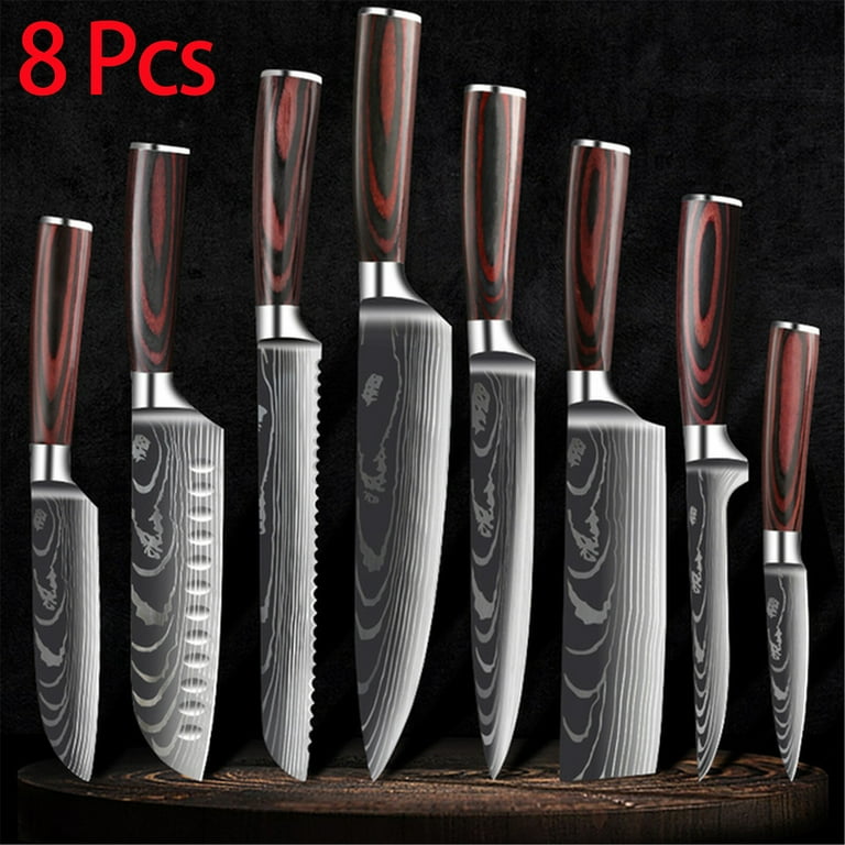 8PCS Kitchen Knife Set, 3.5-8 Inch Boxed Knife Set, Chef Knife, Boning Knife,  Stainless Steel Japanese Knife, Kitchen Chef Knife Set