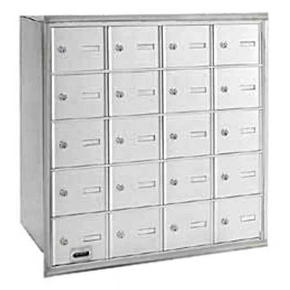 4B  Horizontal Mailbox - 20 A Doors - Aluminum - Rear Loading - Private Access