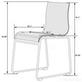 thumbnail image 6 of LeisureMod Lima Acrylic Chrome Finish Steel Frame, Stackable Accent Side Chair for Kitchen and Dining Room, Set of 4 (Amber), 6 of 6