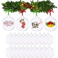 thumbnail image 1 of Christmas Clear Baubles Acrylic Tree Round Hanging Ornament Xmas Diy Craft Decor, 1 of 10