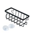 thumbnail image 2 of Soporte para esponja de cuenco, soporte de succión para fregadero de cocina, estante de secado de lavabo de metal Negro, 2 of 9