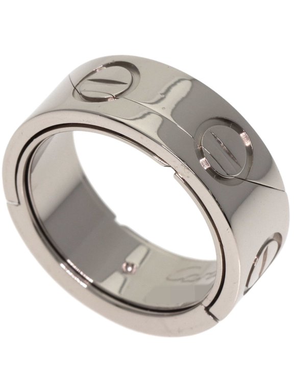Pre-Owned Cartier Astro Love Ring #48, 18K White Gold, Women's Ring, CARTIER