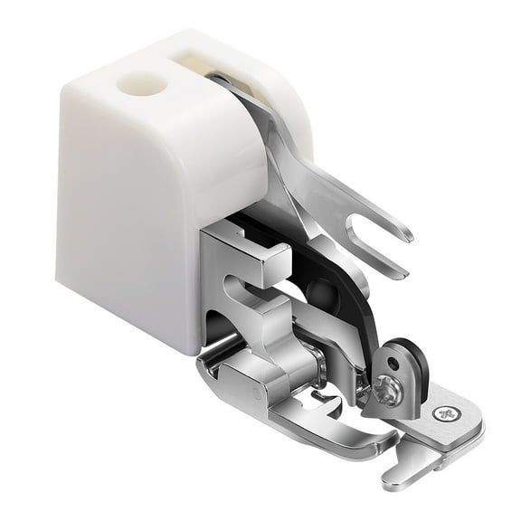 FESTFENDS Side Cutter Presser Foot for Sewing Machine with Plastic Material White Color Fits All Low Shank Models